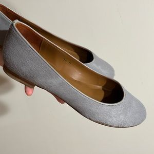Margaux ballet flats blue calf hair